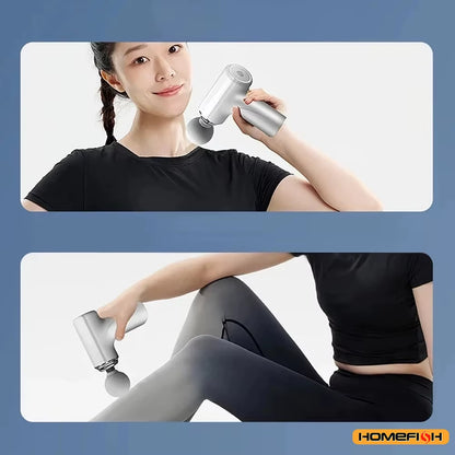 Portable Electric Massage Gun with 4 Interchangeable Heads & LED Light for Full Body Relaxation Electric Massage Gun